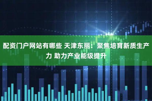 配资门户网站有哪些 天津东丽：聚焦培育新质生产力 助力产业能级提升