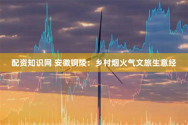 配资知识网 安徽铜陵：乡村烟火气文旅生意经