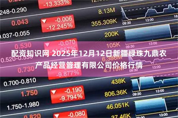 配资知识网 2025年12月12日新疆绿珠九鼎农产品经营管理有限公司价格行情